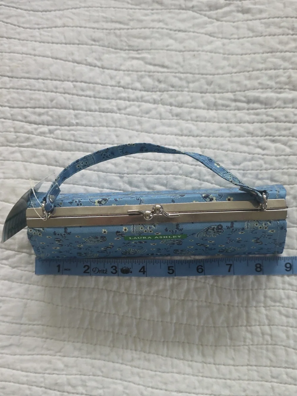 NWT Laura Ashley Blue Bandana Pencil Pouch